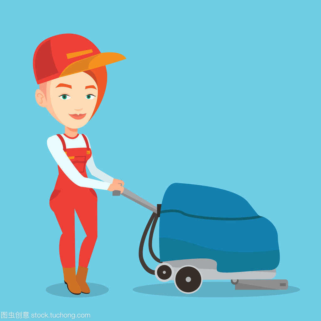 女職工商店地板清洗機